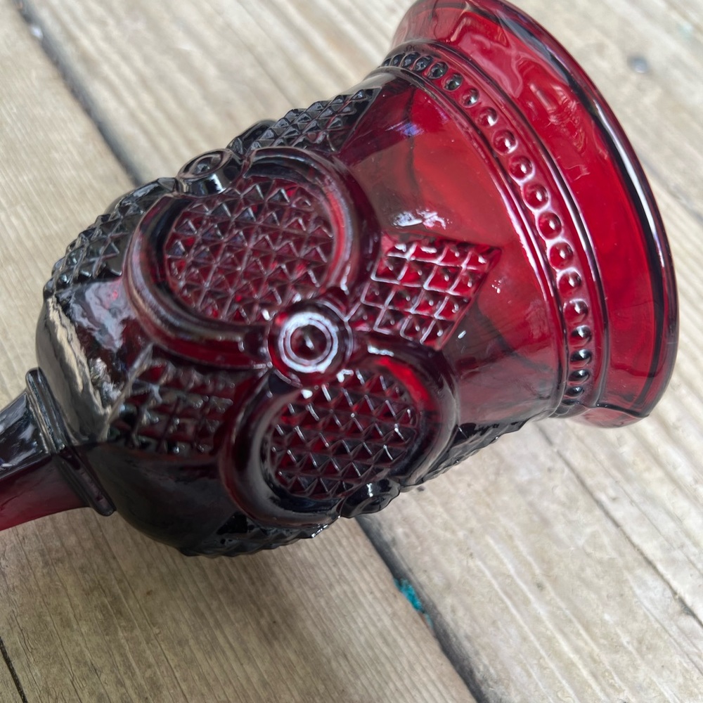 Vintage Avon Cape Cod Ruby Red Glass Bell - Picture 5 of 9